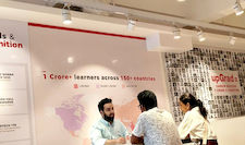 upGrad Mumbai office - student and parents with the counselling team after their study abroad session
